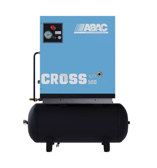 ABAC 4kW 100L Receiver Mounted Variable Speed Screw Compressor CROSS 500