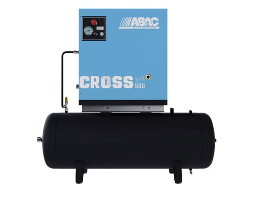 ABAC 4kW 200L Receiver Mounted Variable Speed Screw Compressor CROSS 500