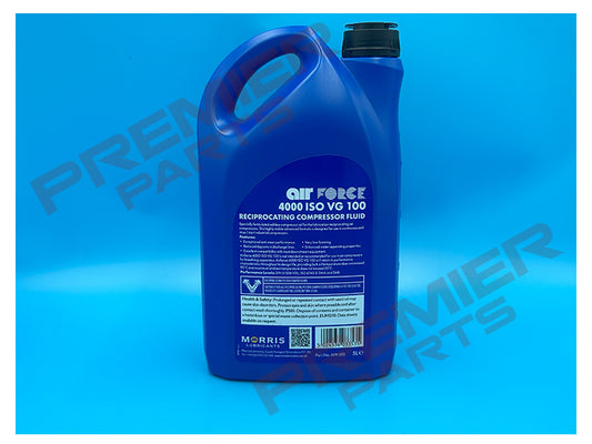 Morris Air Force 4000 ISO VG 100 Piston Reciprocating Compressor Oil 5Ltr AFR005