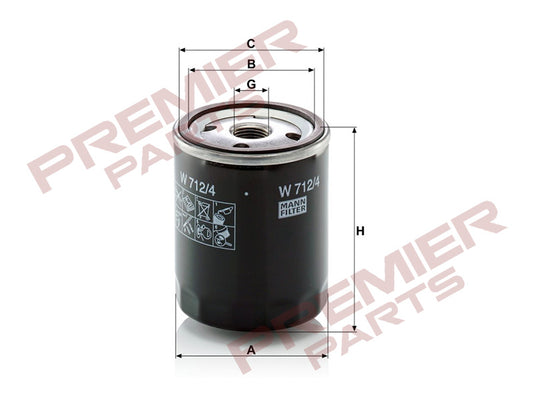 MANN OIL FILTER W712/4