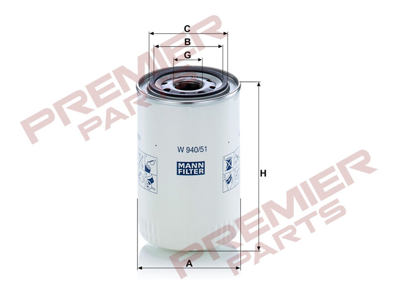 MANN OIL FILTER W940/51