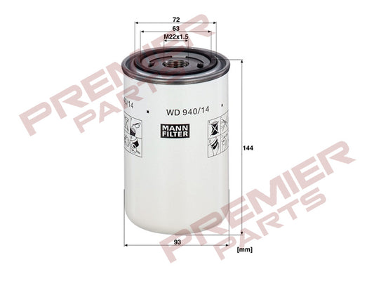 MANN OIL FILTER WD940/14