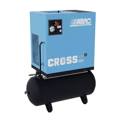 ABAC 4kW 100L Receiver Mounted Variable Speed Screw Compressor CROSS 500