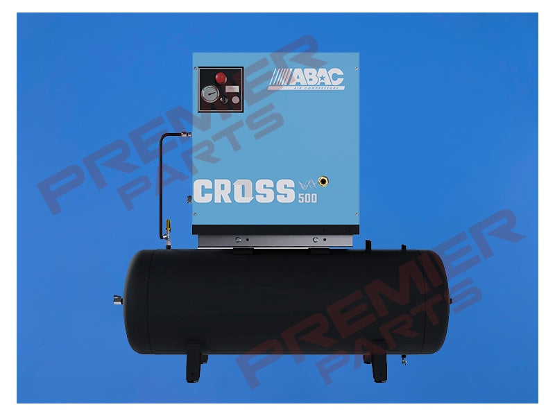 ABAC 4kW 200L Receiver Mounted Variable Speed Screw Compressor CROSS 500