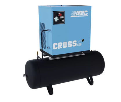 ABAC 4kW 200L Receiver Mounted Variable Speed Screw Compressor CROSS 500