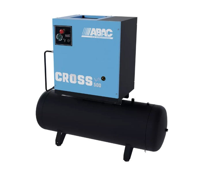 ABAC 4kW 200L Receiver Mounted Variable Speed Screw Compressor CROSS 500