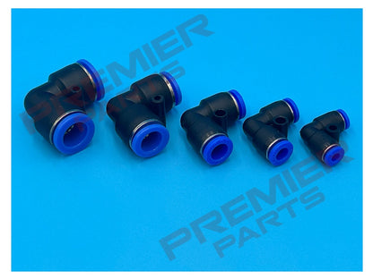 PUSH FIT EQUAL ELBOW FOR METRIC TUBE 4MM-12MM OD