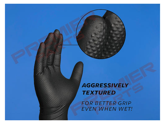 PORTWEST A930 Black HD Disposable Glove (Pk100)