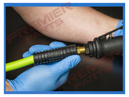 AHHC10G SEALEY High-Visibility Hybrid Air Hose with 1/4"BSP Unions 10m x 8mm