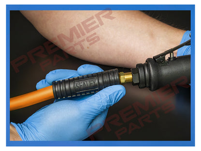 AHHC10 SEALEY High-Visibility Hybrid Air Hose with 1/4"BSP Unions 10m x 8mm
