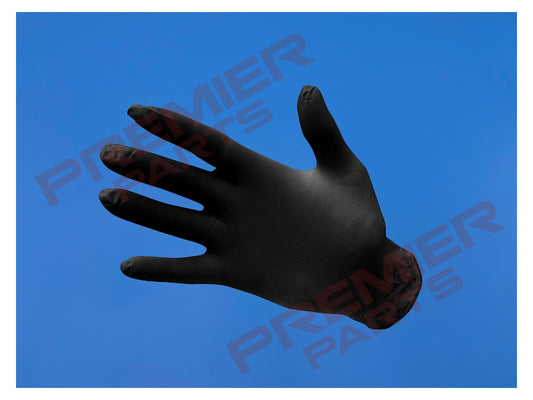 PORTWEST A925 - BLACK Powder Free Nitrile Disposable Glove (Pk100)