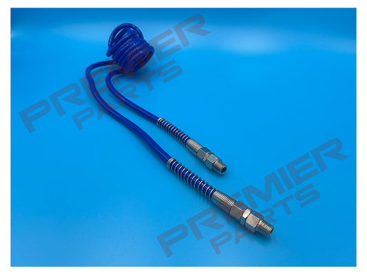 Polyurethane Coil Hose Assemblies 10MM 1/4 Tube C/W 1/4BSPTM Ends