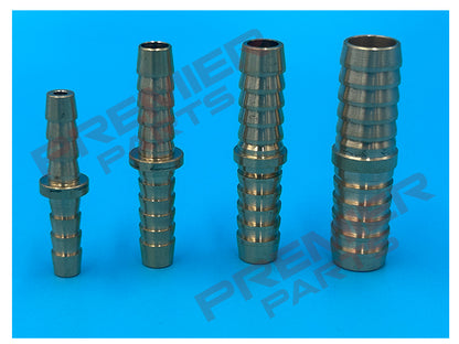 BRASS BARB HOSE JOINERS 1/4, 5/16, 3/8 1/2
