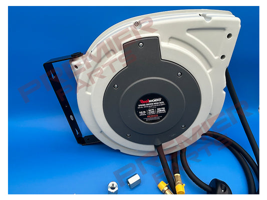 REDASHE C2752A WATER & COMPRESSED AIR HYBRID HOSE  REEL 15M X 3/8" + 1/4" ADAPTORS