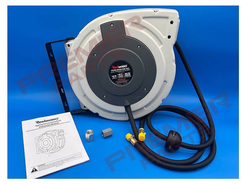REDASHE C2752A WATER & COMPRESSED AIR HYBRID HOSE  REEL 15M X 3/8" + 1/4" ADAPTORS