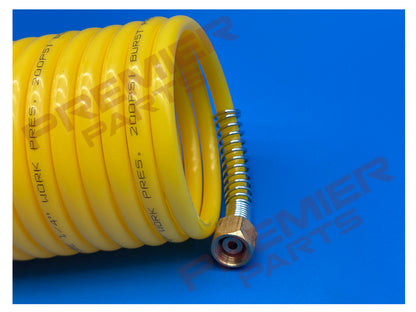 CH76 Coil Hose 25Ft (7.62M) With 1/4 Swivel nuts (Cone Seats)