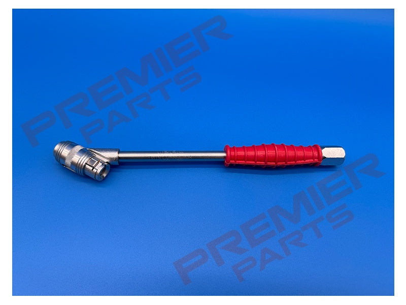 CO3B03 PCL Twin Clip-On Tyre Valve Connector, Female Thread Rp 1/4, Closed End (RED)