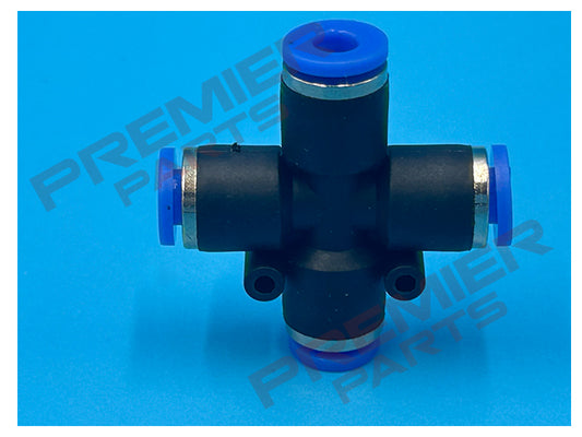 PUSH FIT CROSS FOR METRIC TUBE 4MM-12MM OD