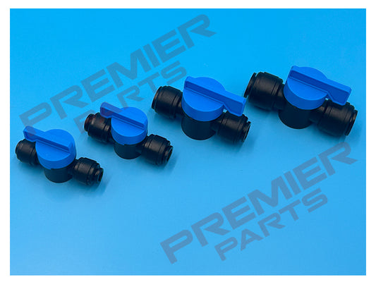 PUSH FIT IN LINE VALVE FOR METRIC TUBE 6mm / 8 mm / 10mm / 12mm