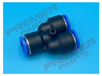 PUSH FIT EQUAL Y FOR METRIC TUBE 4MM - 12MM OD Equal Y