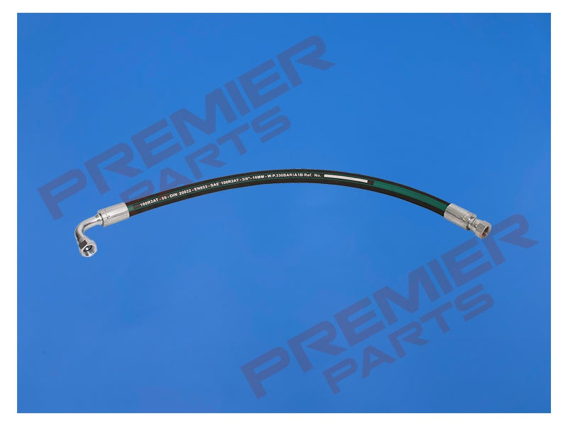 1.1/2" BSP 1 x 90 1 x Straight Female x 56mm OD x 1.1/2" ID Hydraulic Hose Assembly