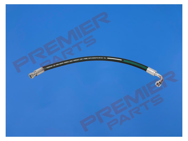1/2" BSP 1 x 90 1 x Straight  Female x 23.1mm OD x 1/2" ID Hydraulic Hose Assembly.