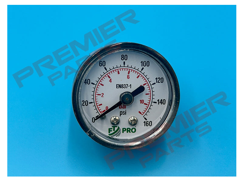 40MM PRESSURE GAUGE 0-10 BAR 1/8 BACK ENTRY
