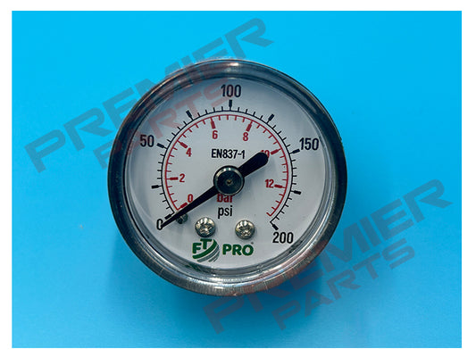 40MM PRESSURE GAUGE 0-12BAR 1/8 BACK ENTRY