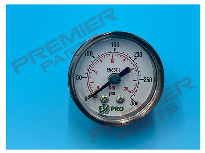 40MM PRESSURE GAUGE 0-20 BAR 1/8 BACK ENTRY