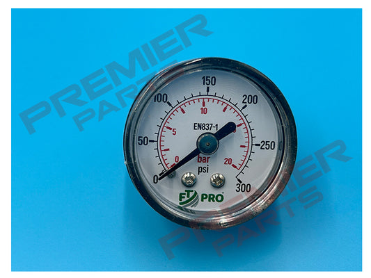 40MM PRESSURE GAUGE 0-20 BAR 1/8 BACK ENTRY