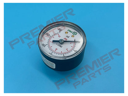 PRESSURE GAUGE 50MM 1/4 BACK 0-20BAR