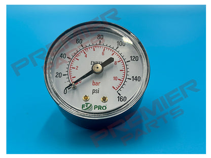 PRESSURE GAUGE 50MM 0-10BAR 1/4 BACK ENTRY