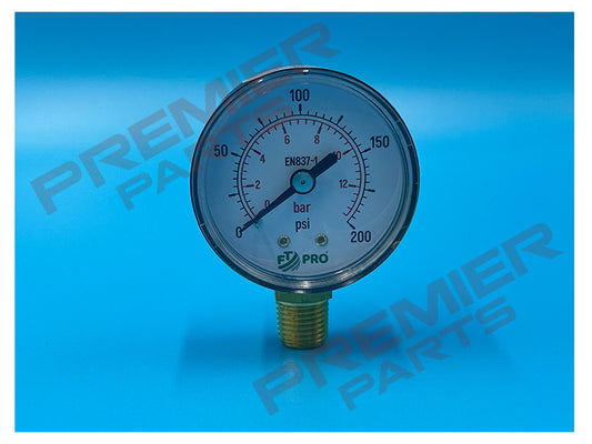 PRESSURE GAUGE 50MM 1/4 BOTTOM 0-12BAR