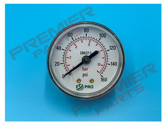 50MM PRESSURE GAUGE 0-10 BAR 1/8 BACK ENTRY