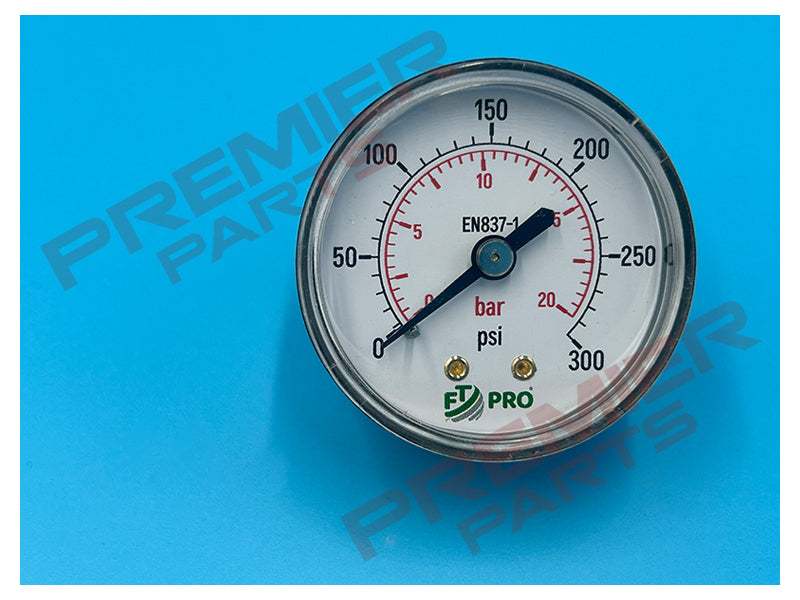 50MM PRESSURE GAUGE 0-20 BAR 1/8 BACK ENTRY