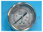 Heavy duty stainless steel glycerine filled pressure gauge 0-16 bar 1/4 centre back entry