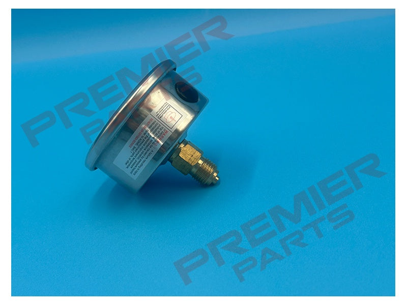 Heavy duty stainless steel glycerine filled pressure gauge 0-16 bar 1/4 centre back entry