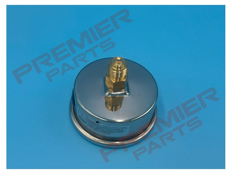 Heavy duty stainless steel glycerine filled pressure gauge 0-16 bar 1/4 centre back entry