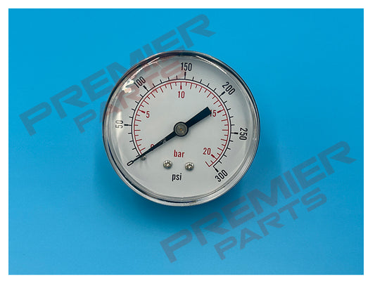 PRESSURE GAUGE 63MM 0-20BAR 1/4 BACK ENTRY