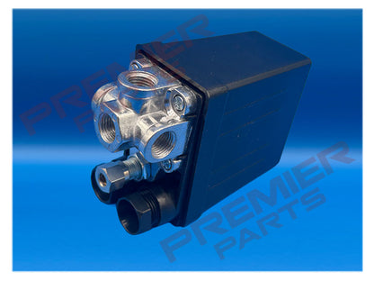 PRESSURE SWITCH 15AMP 240V 12BAR 175PSI MAX (4 X 1/4 PORTS)