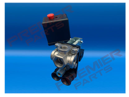 Pressure Switch (Ports 3/8 x1, 1/4 x3) 20amp 1Phase