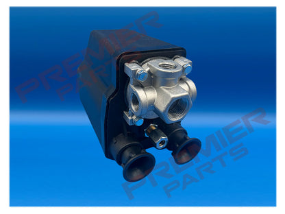 Pressure Switch (Ports 3/8 x1, 1/4 x3) 20amp 3 Phase 10-16amp Overload