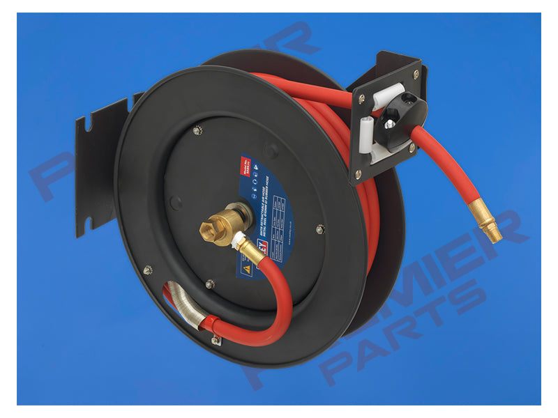 8m Retractable Rubber Air Hose with Steel Reel 10mm ID SA84