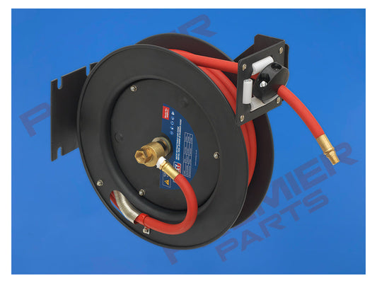 8m Retractable Rubber Air Hose with Steel Reel 10mm ID SA84