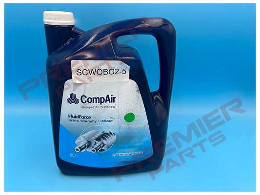 SCWOBG2-5 OEM CompAir Fluidforce Screw Warranty Lubricant - 5L