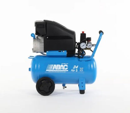 1129100173 ABAC Pole Position L30P Lubricated Single Phase Piston Compressor 24 LTR
