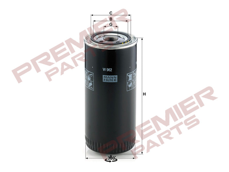 MANN OIL FILTER W962