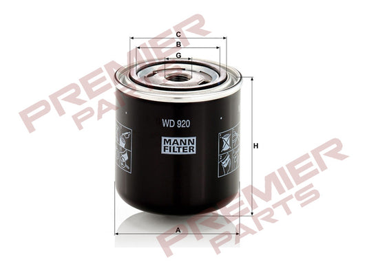 MANN HYDRAULIC FILTER WD920